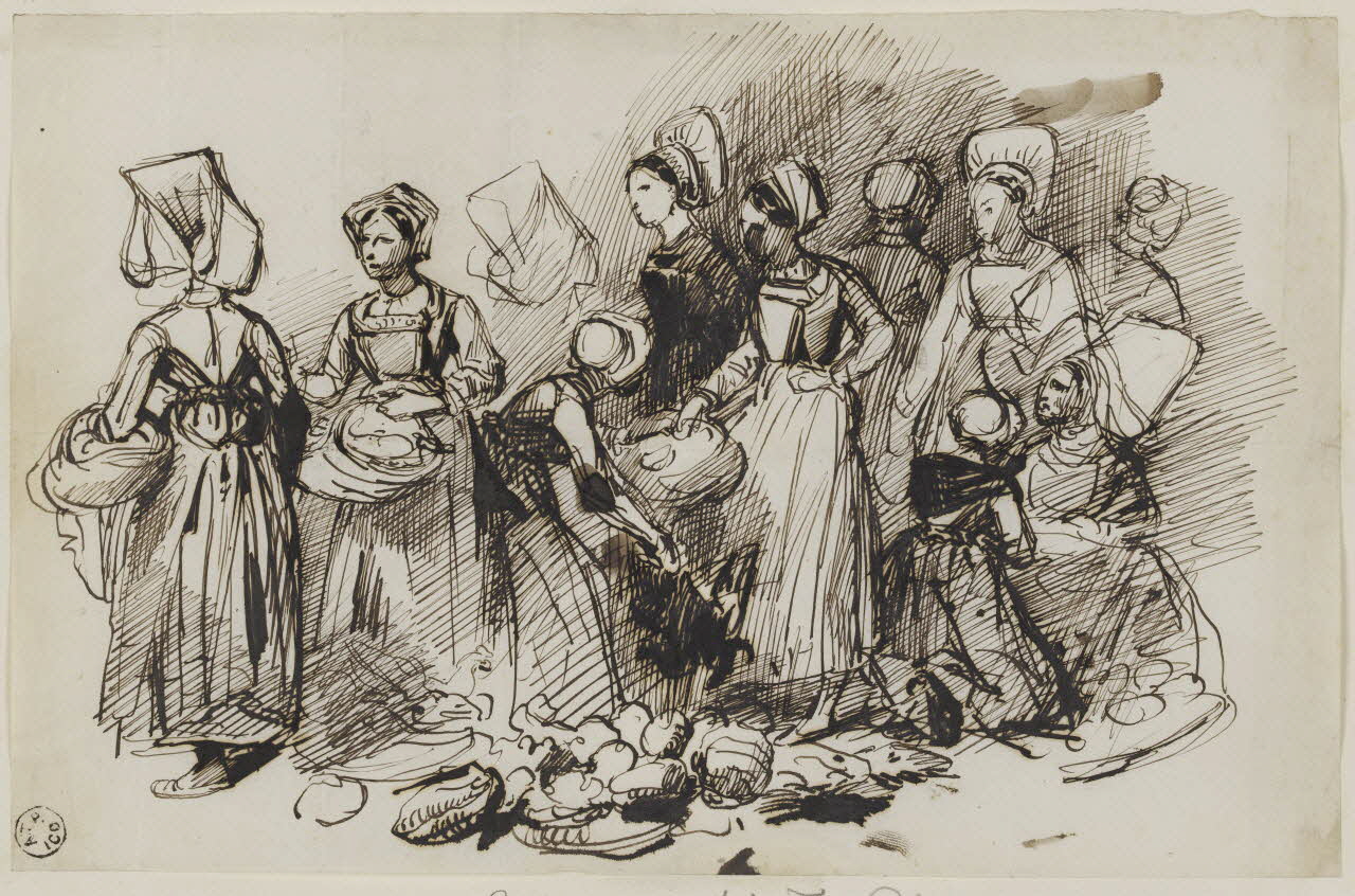 Lalaisse François Hippolyte carnet de dessins Environs de Niort - Poitou Poitou-Charentes, France 1844 1952.76.1.188 Photo RMN-Grand Palais (Mucem)