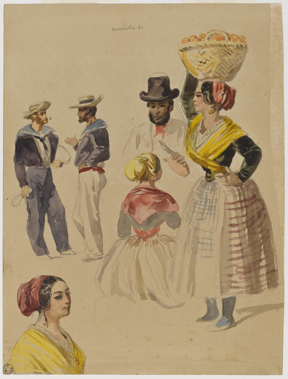 Lalaisse François Hippolyte carnet de dessins marseille 51 Provence Alpes Côte d'azur, France 1852 1952.76.1.189 Photo RMN-Grand Palais (Mucem)