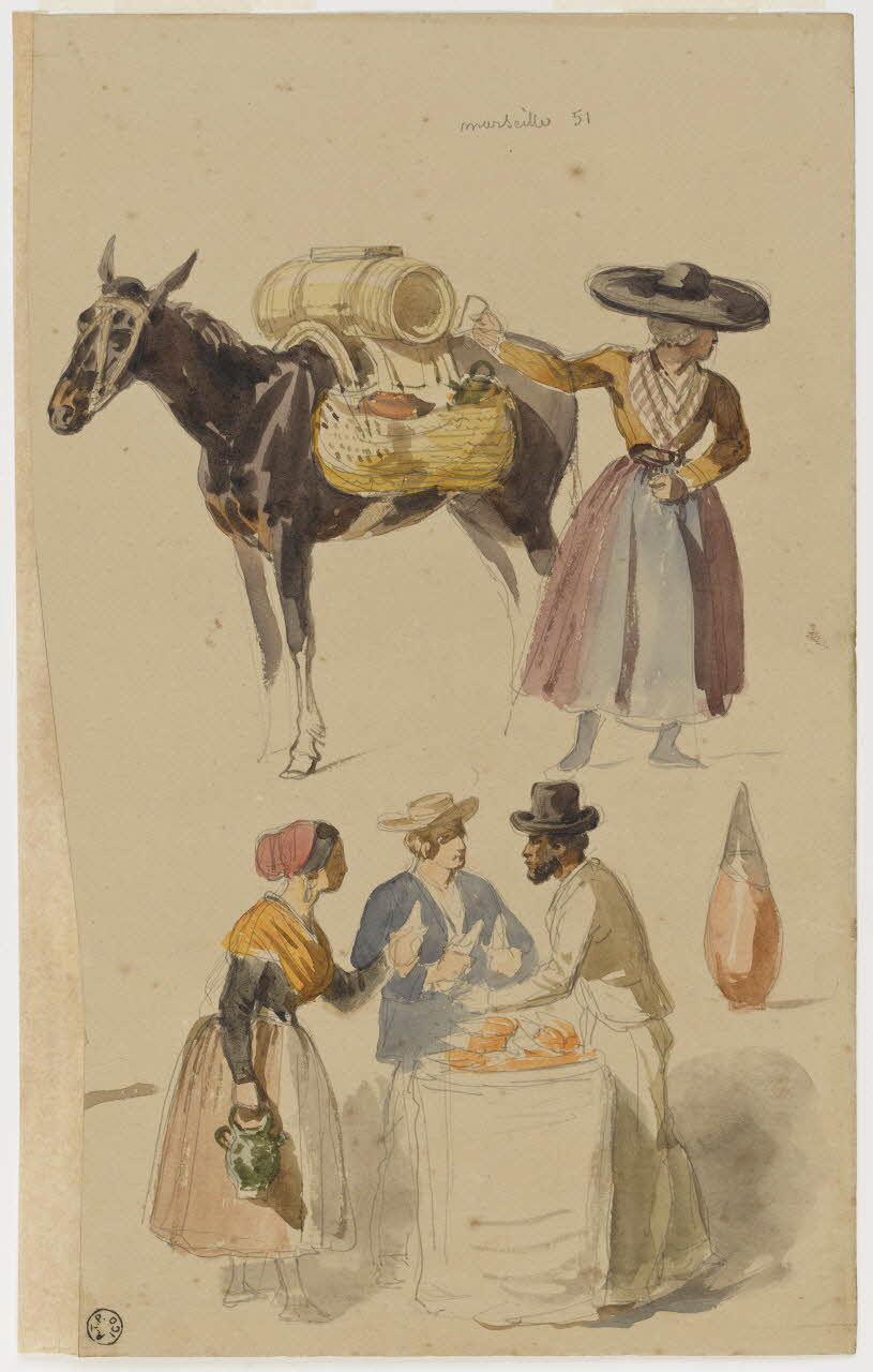 Lalaisse François Hippolyte carnet de dessins marseille 51 Provence Alpes Côte d'azur, France 1852 1952.76.1.190 Photo RMN-Grand Palais (Mucem)