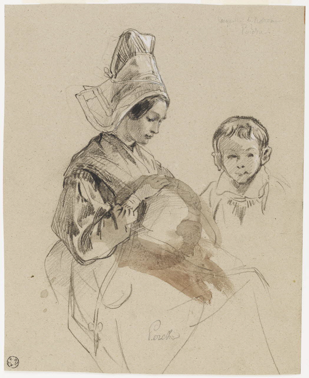 Lalaisse François Hippolyte carnet de dessins Nogent-le-Rotrou  Perche Centre-Val de Loire, France 1844 1952.76.1.193 Photo RMN-Grand Palais (Mucem)