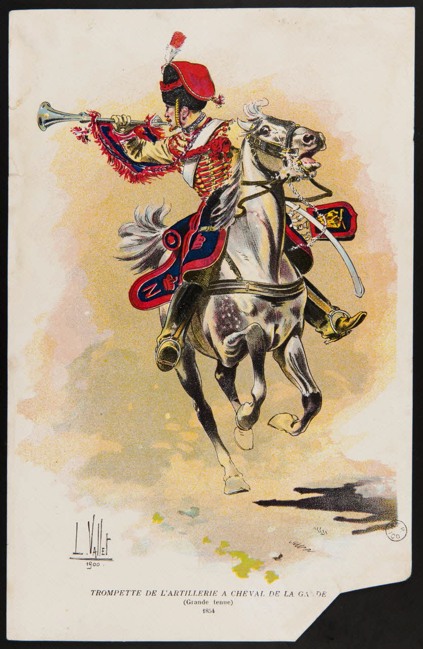 estampe TROMPETTE DE L'ARTILLERIE A CHEVAL DE LA GARDE 1953.86.1564 Photo