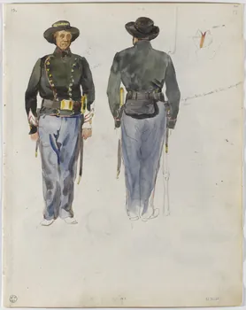 Lalaisse François Hippolyte carnet de dessins Douanier lorientais Bretagne, France 1843 1952.76.1.27 Photo RMN-Grand Palais (Mucem)