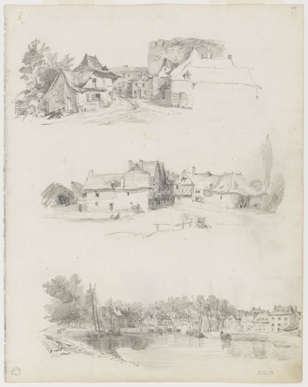Lalaisse François Hippolyte carnet de dessins Paysages du Morbihan Bretagne, France 1843 1952.76.1.33 Photo RMN-Grand Palais (Mucem)