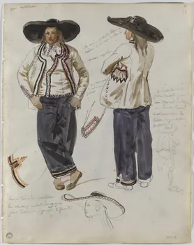 Lalaisse François Hippolyte carnet de dessins Plumelois Bretagne, France 1843 1952.76.1.38 Photo RMN-Grand Palais (Mucem)/ Franck Raux