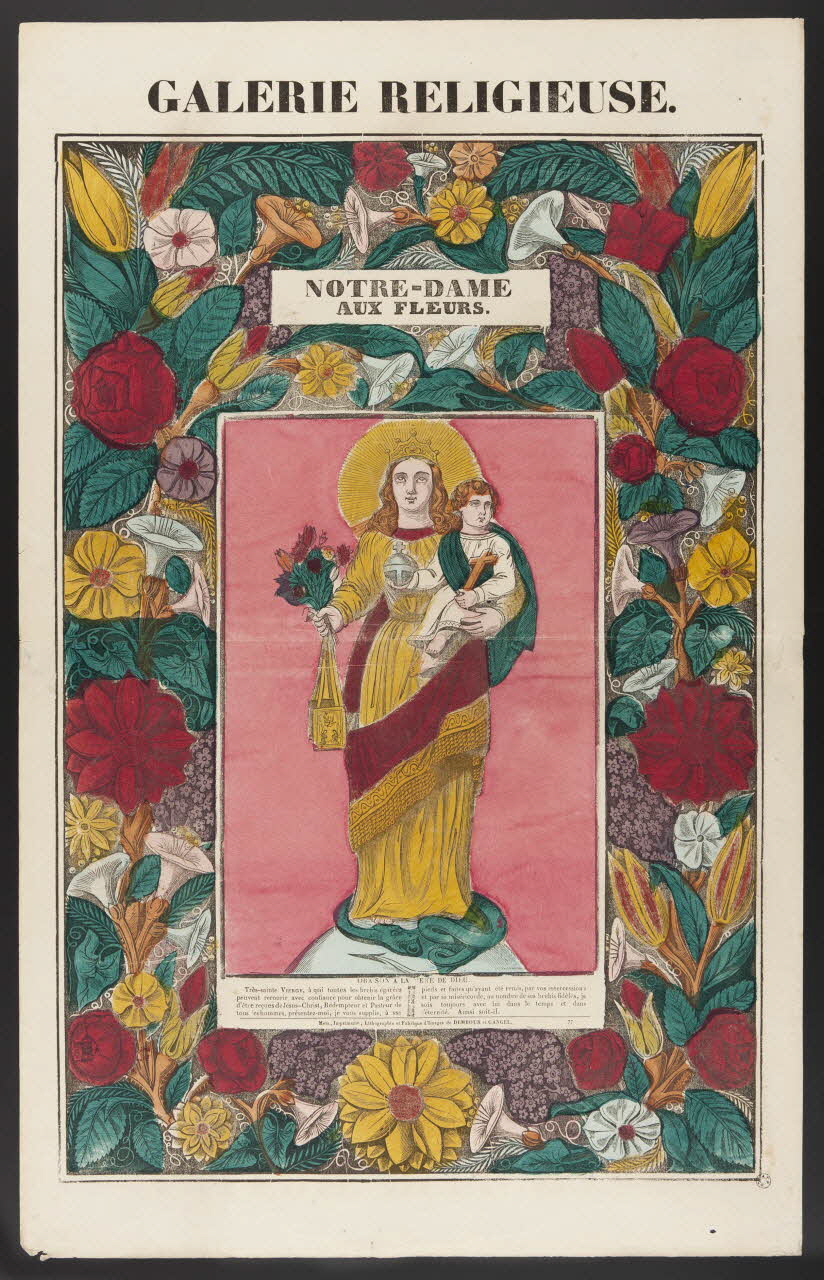 Dembour et Gangel estampe NOTRE-DAME  AUX FLEURS. Metz 1840-1852 1953.86.159 Photo