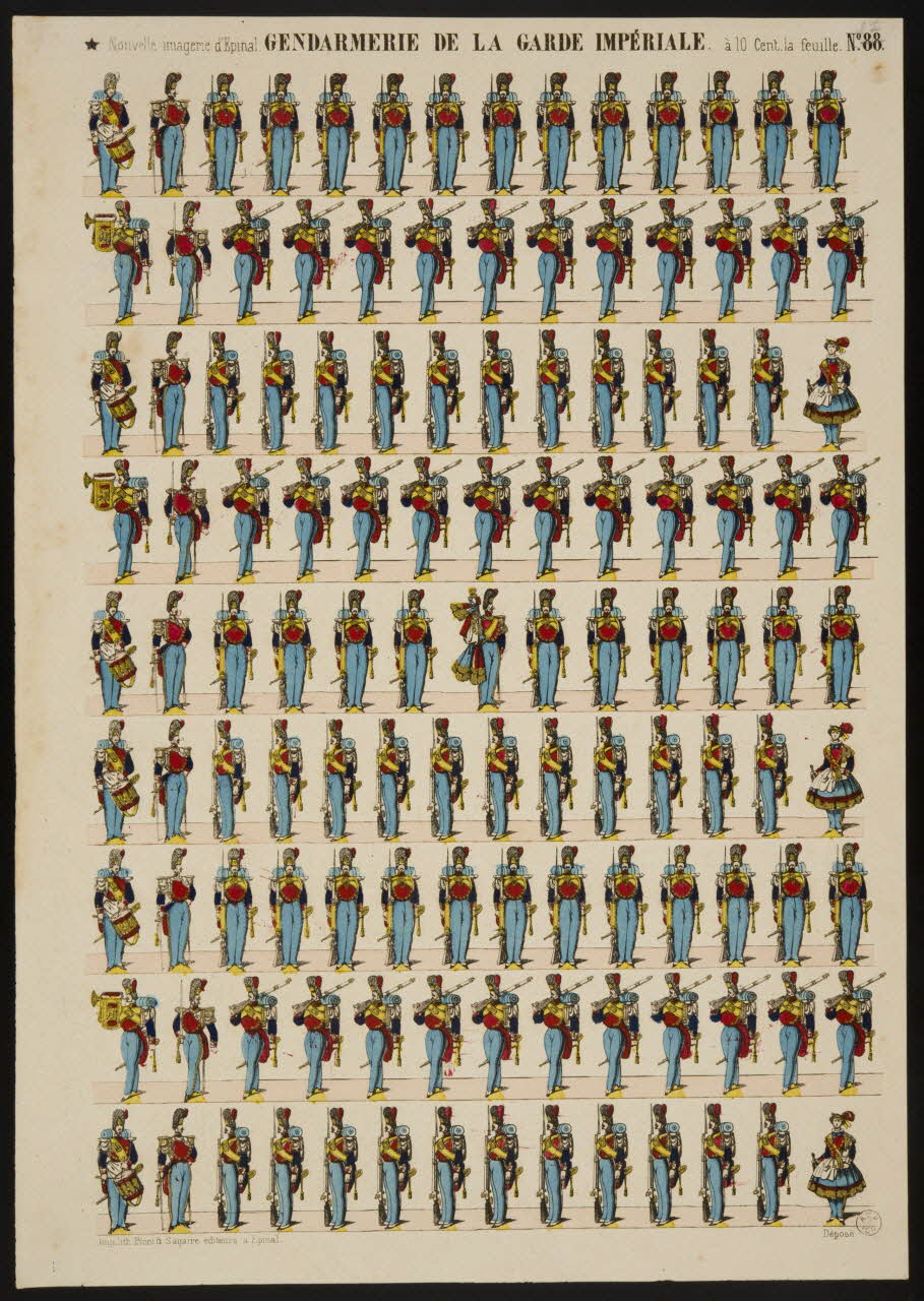 Pinot et Sagaire estampe GENDARMERIE DE LA GARDE IMPERIALE. Lorraine, France 1860-1872 1953.86.1611 Photo