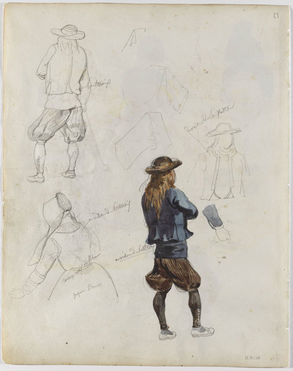 Lalaisse François Hippolyte carnet de dessins environs de Pont-Croix Bretagne, France 1843 1952.76.1.64 Photo RMN-Grand Palais (Mucem)