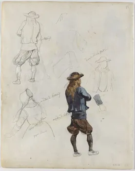 Lalaisse François Hippolyte carnet de dessins environs de Pont-Croix Bretagne, France 1843 1952.76.1.64 Photo RMN-Grand Palais (Mucem)