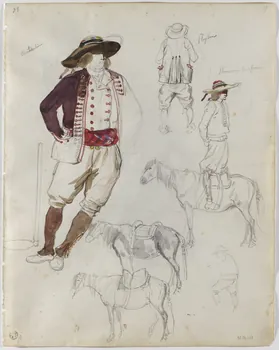 Lalaisse François Hippolyte carnet de dessins Châteaulin  Pleyben  Plounevez-le-Fou Bretagne, France 1843 1952.76.1.73  Photo RMN-Grand Palais (Mucem)
