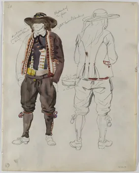 Lalaisse François Hippolyte carnet de dessins Châteauneuf  du-Faou Bretagne, France 1843 1952.76.1.79  Photo RMN-Grand Palais (Mucem)