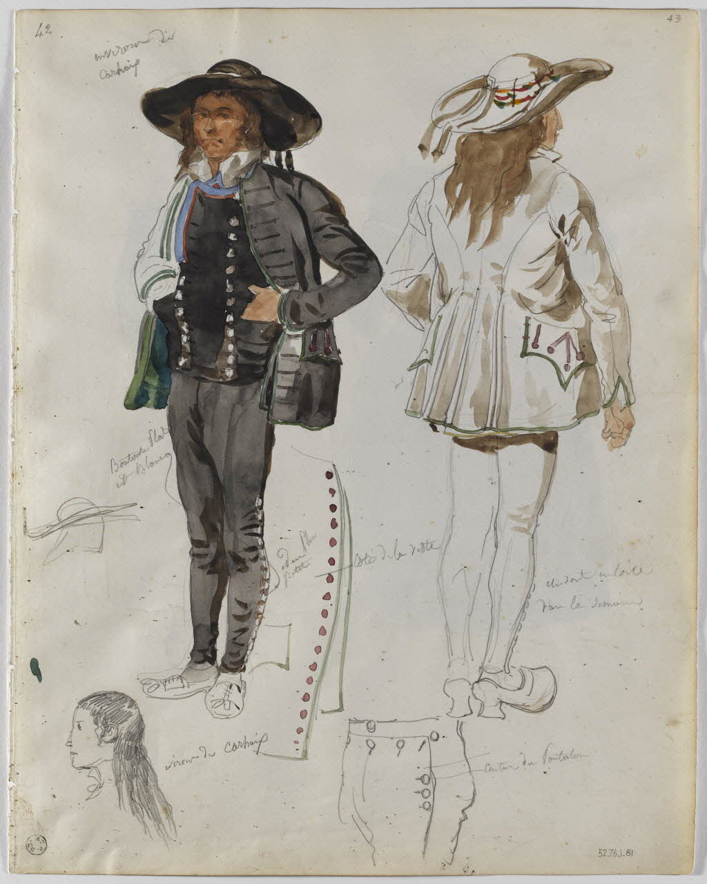 Lalaisse François Hippolyte carnet de dessins environs de  Carhaix Bretagne, France 1843 1952.76.1.81 Photo RMN-Grand Palais (Mucem)
