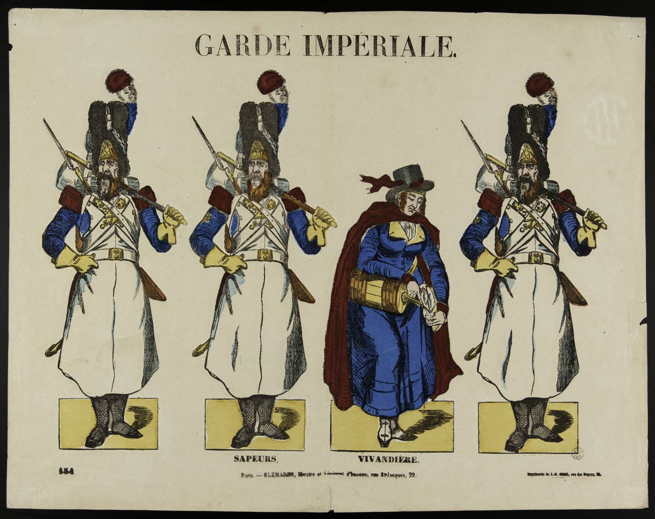 Charles-Eugène Glémarec ; Jean-Baptiste Gros à compartiments (4x1) GARDE IMPERIALE. Paris 1858-1860 1953.86.1636 Photo