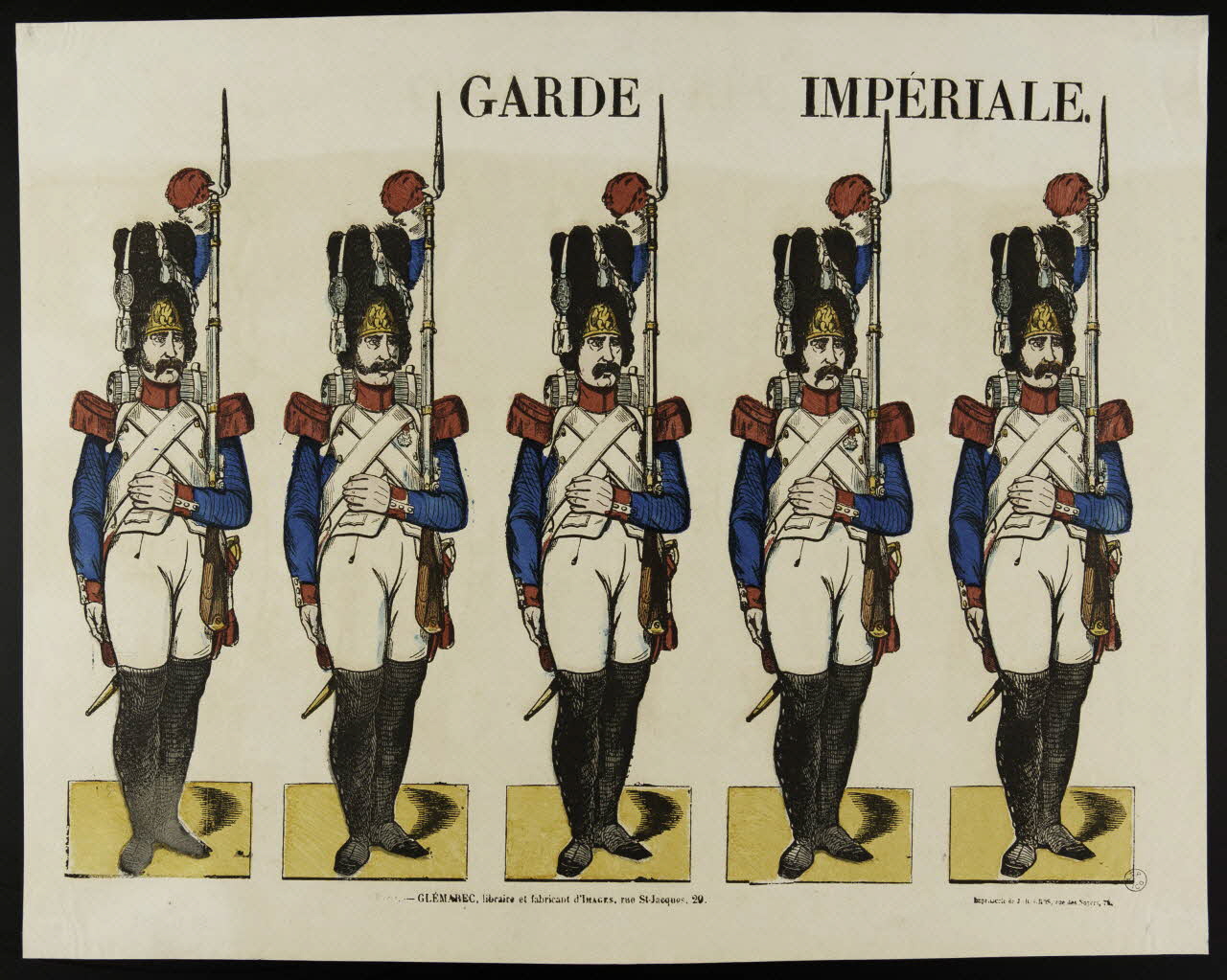 Charles-Eugène Glémarec ; Jean-Baptiste Gros à compartiments (5x1) GARDE IMPERIALE. Paris 1858-1860 1953.86.1637 Photo
