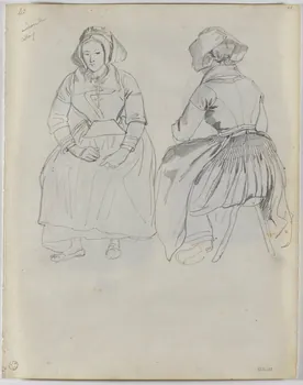 Lalaisse François Hippolyte carnet de dessins environs de  Carhaix Bretagne, France 1843 1952.76.1.83 Photo RMN-Grand Palais (Mucem)