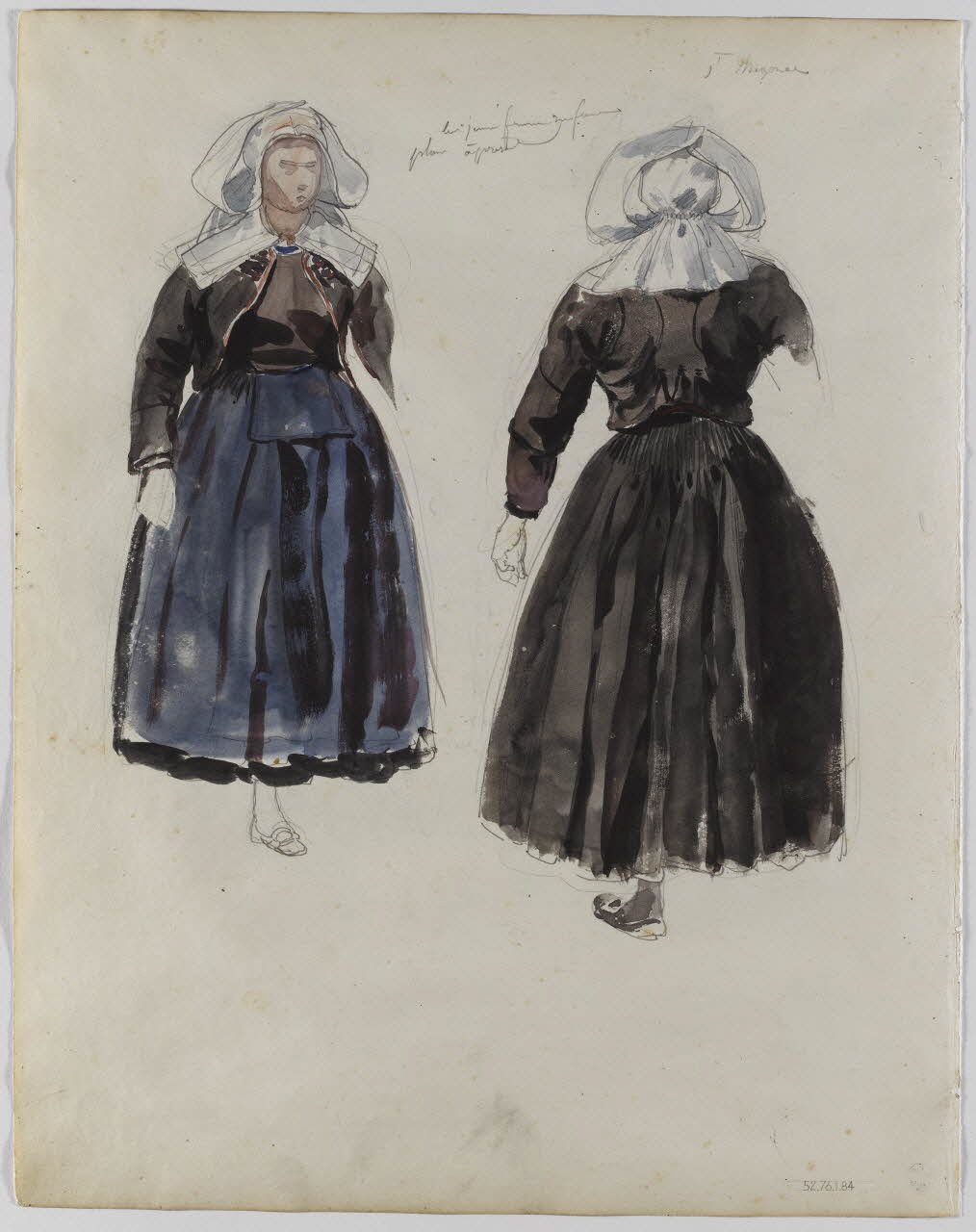 Lalaisse François Hippolyte carnet de dessins Saint-Théogonnec Bretagne, France 1843 1952.76.1.84 Photo RMN-Grand Palais (Mucem)