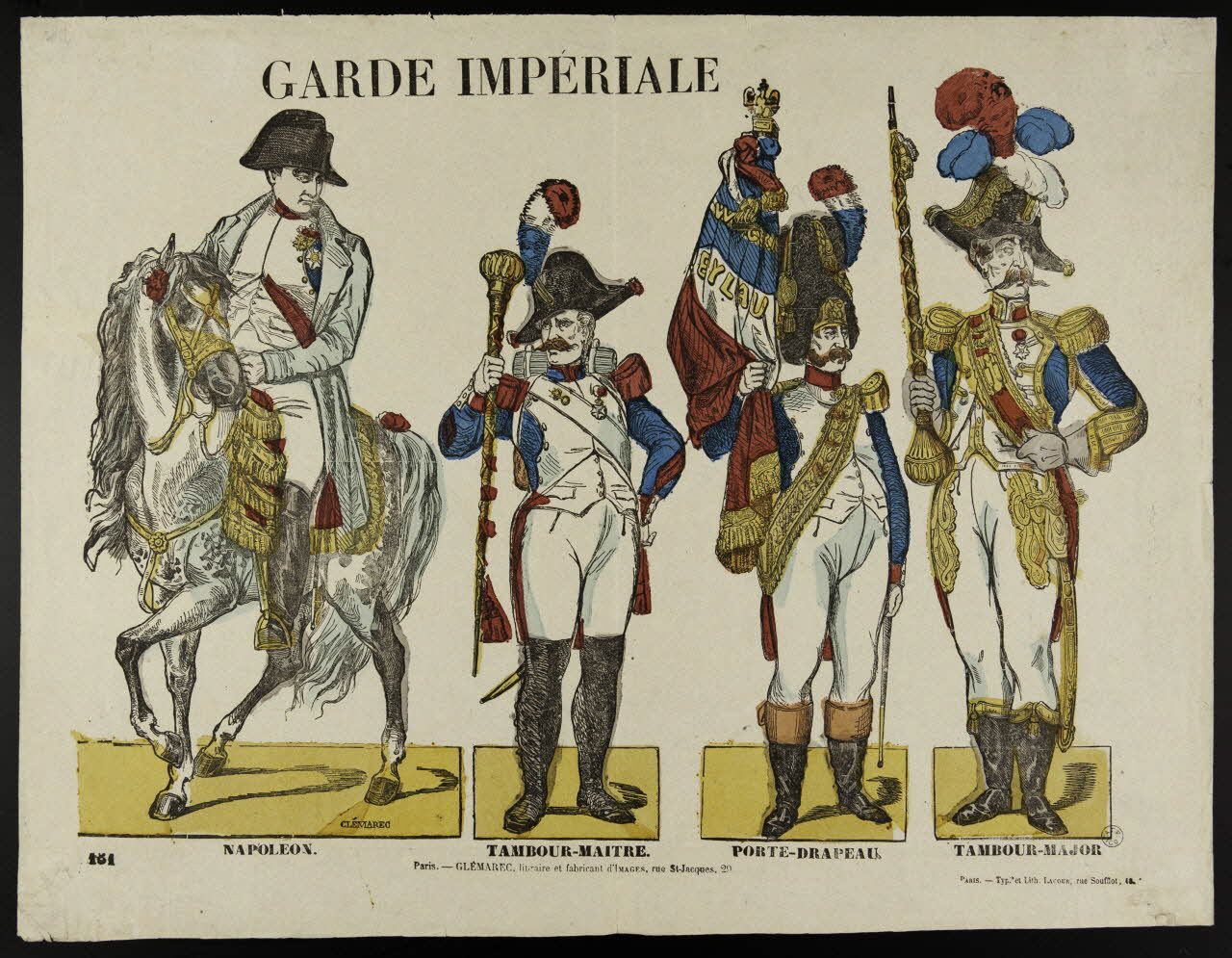 François Lacour ; Charles-Eugène Glémarec à compartiments (4x1) GARDE IMPERIALE. Paris 1858-1860 1953.86.1640 Photo