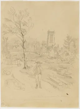 Lalaisse François Hippolyte carnet de dessins Costume du Dimanche environs de Carhaix Bretagne, France 1843 1952.76.1.86 Photo RMN-Grand Palais (Mucem)