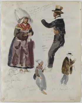 Lalaisse François Hippolyte carnet de dessins Antrain Bretagne, France 1844 1952.76.1.91 Photo RMN-Grand Palais (Mucem)
