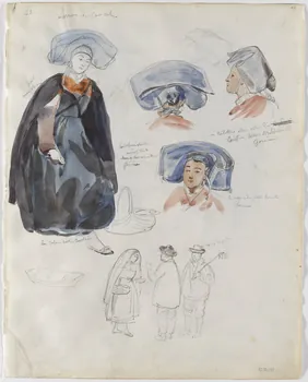 Lalaisse François Hippolyte carnet de dessins Cancalais Bretagne, France 1844 1952.76.1.93 Photo RMN-Grand Palais (Mucem)
