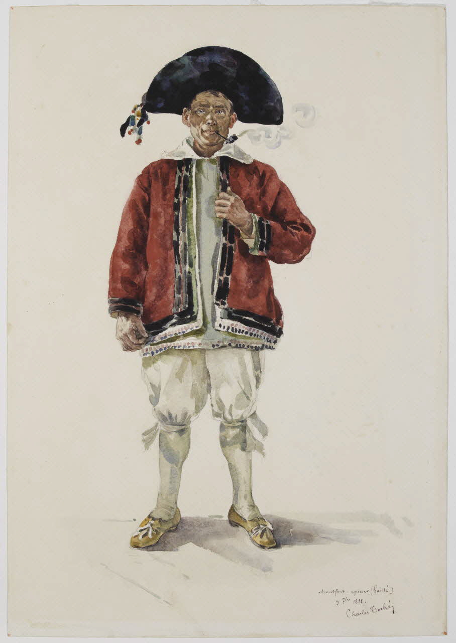 Toché Charles dessin Homme debout en costume de paludier 1888 1963.113.1 Photo RMN-Grand Palais (Mucem)