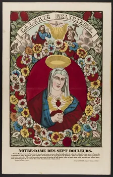 estampe GALERIE RELIGIEUSE.  NOTRE-DAME DES SEPT DOULEURS. 1953.86.166 Photo