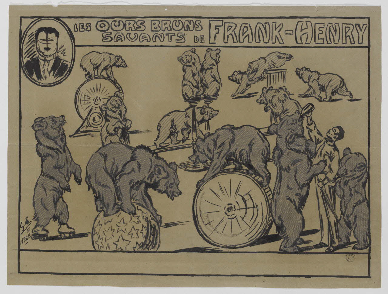 Gustave Soury dessin Projet d'affiche pour le cirque Frank Henry 1925 1964.23.4 Photo RMN-Grand Palais (Mucem)