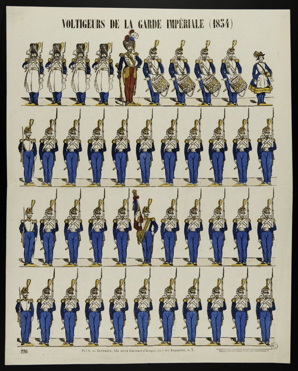 Gaittet et Cie ; Charles-Eugène Glémarec à registres (4) VOLTIGEURS DE LA GARDE IMPERIALE (1854) Paris 1858-1860 1953.86.1678 Photo