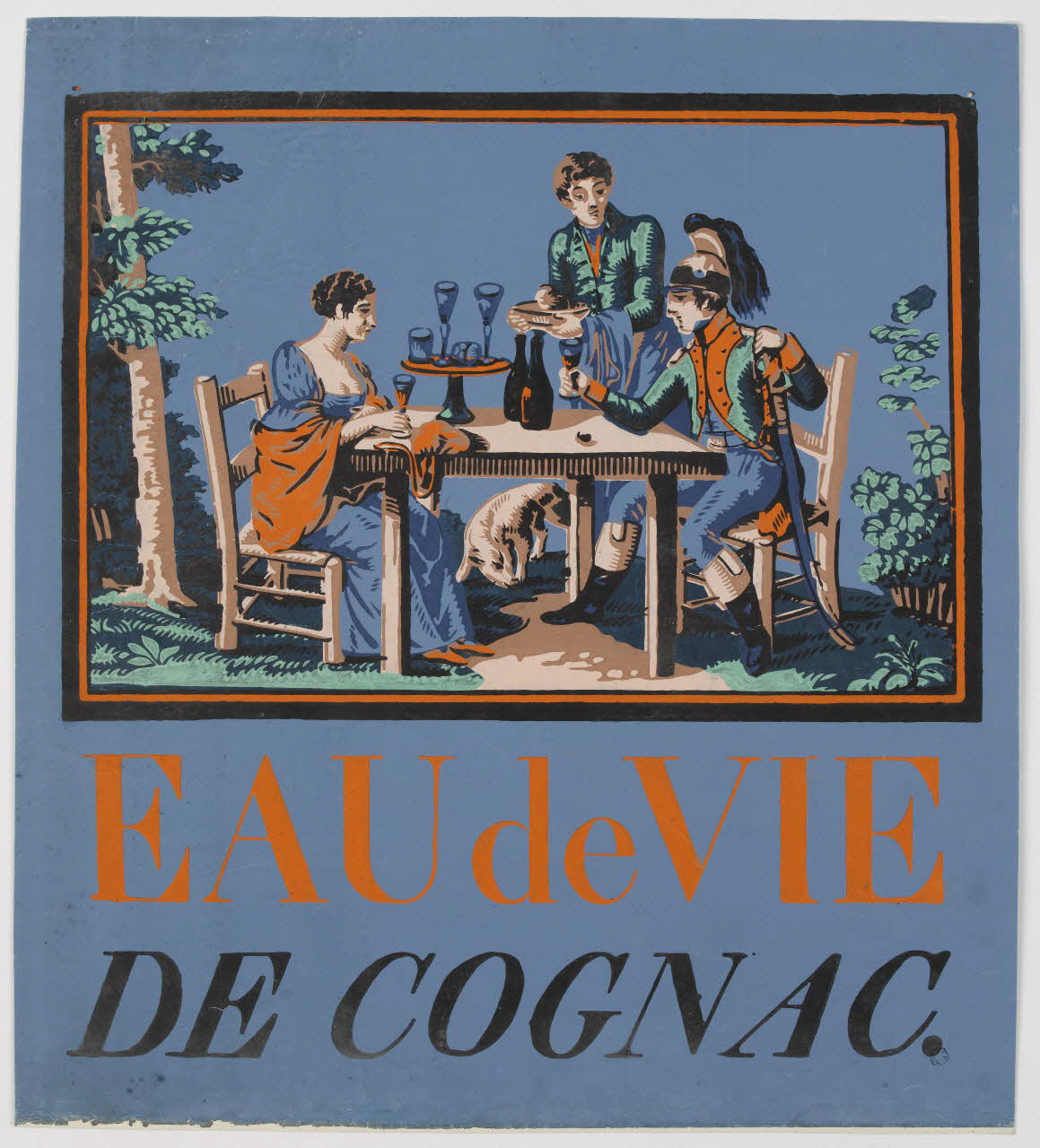 affiche EAU DE VIE  DE COGNAC 1810-1820 1967.50.2 Photo RMN-Grand Palais (Mucem)