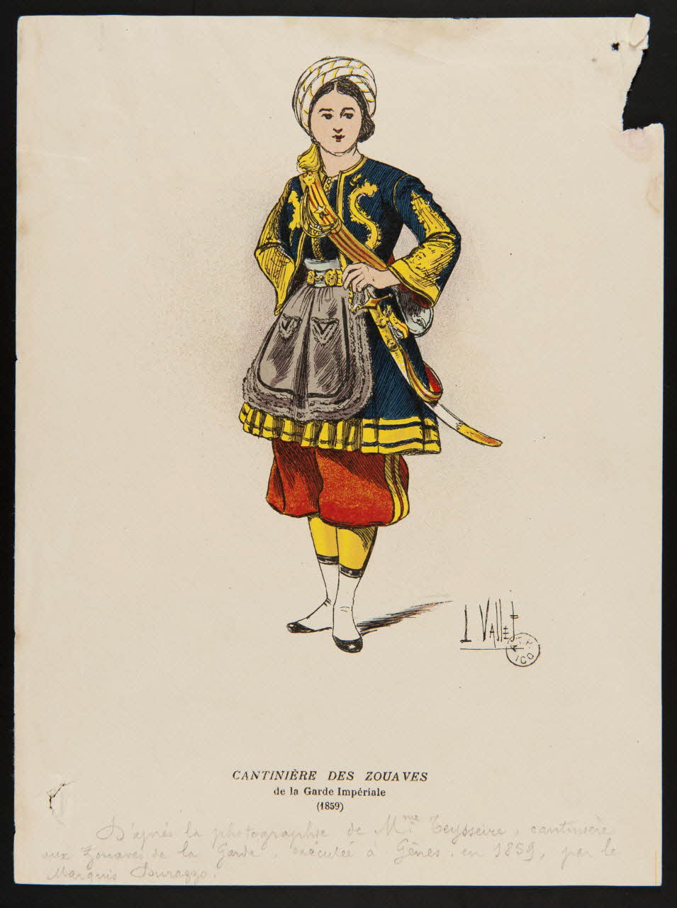estampe CANTINIERE DES ZOUAVES 1953.86.1751 Photo