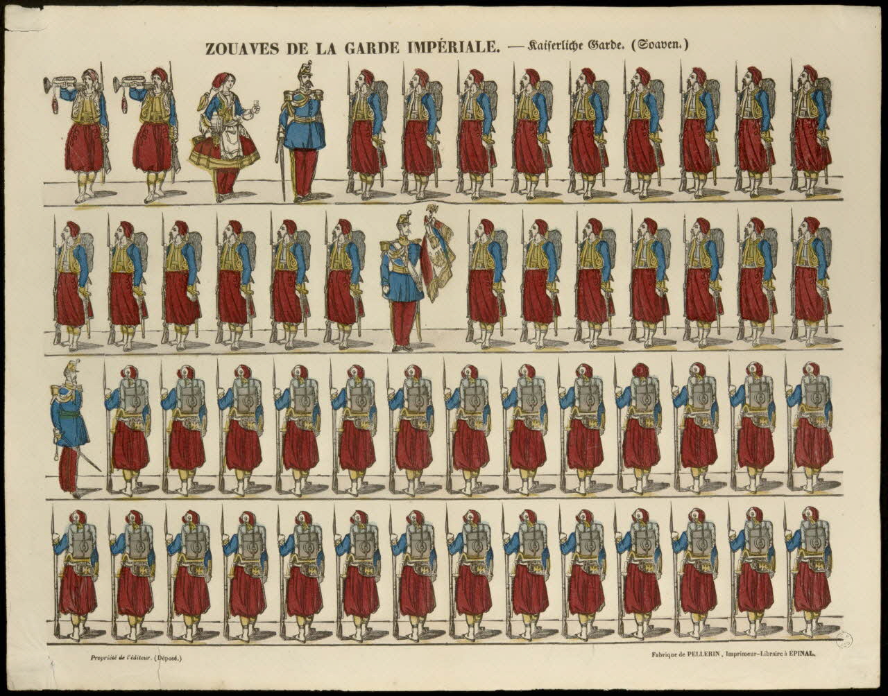 estampe ZOUAVES DE LA GARDE IMPERIALE. 1953.86.1754 Photo