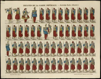 estampe ZOUAVES DE LA GARDE IMPERIALE. 1953.86.1754  Photo