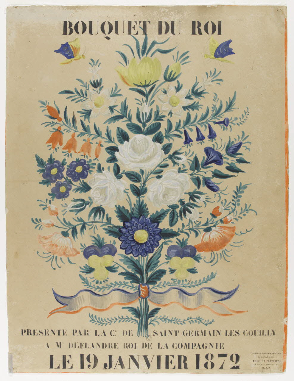 Delaisement Simone dessin bouquet de compagnie d'arc 1872 1945.81.208 Photo RMN-Grand Palais (Mucem)