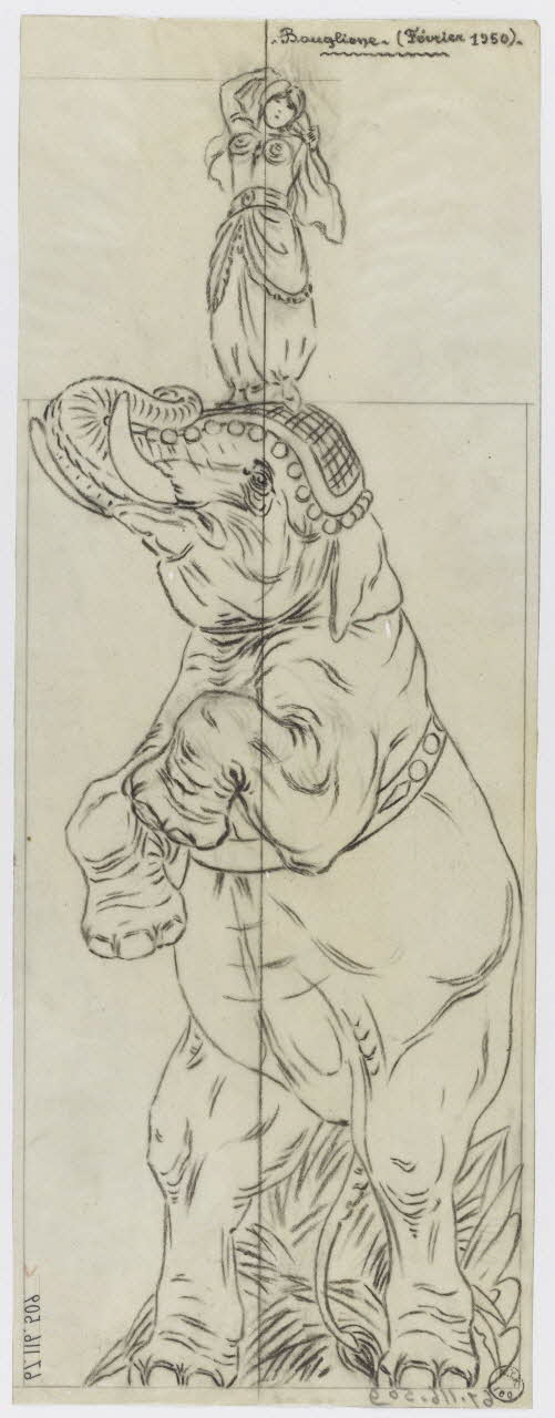 Gustave Soury dessin Bouglione 1950 1967.116.509 Photo RMN-Grand Palais (Mucem)