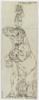 Gustave Soury dessin Bouglione 1950 1967.116.509 Photo RMN-Grand Palais (Mucem)