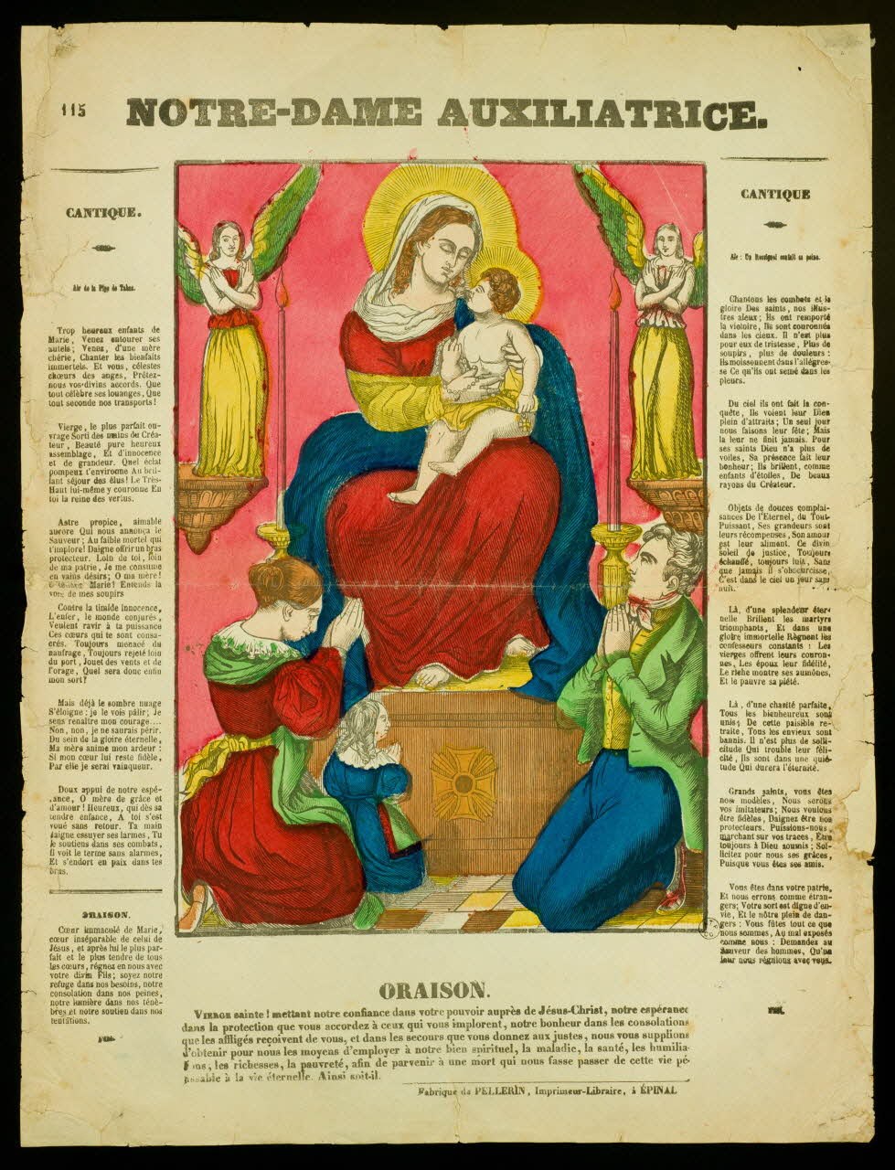 estampe NOTRE-DAME AUXILIATRICE. 1953.86.181 Photo