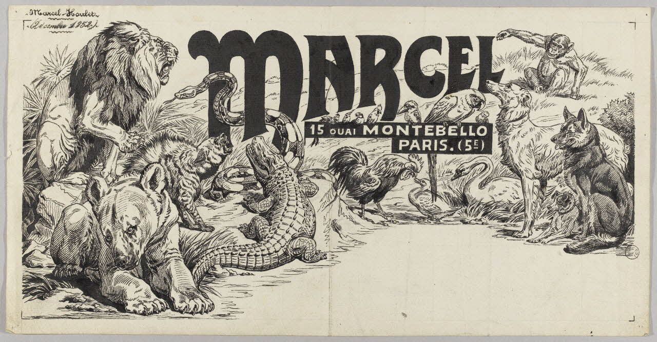 Gustave Soury dessin Projets d'affiche 1952 1967.116.673  Photo RMN-Grand Palais (Mucem)