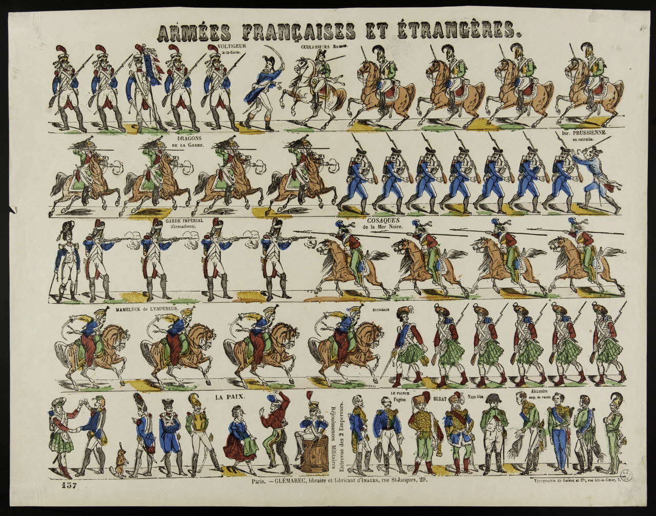 Gaittet et Cie ; Charles-Eugène Glémarec à registres (5) ARMEES FRANCAISES ET ETRANGERES. Paris 1858-1860 1953.86.1811 Photo