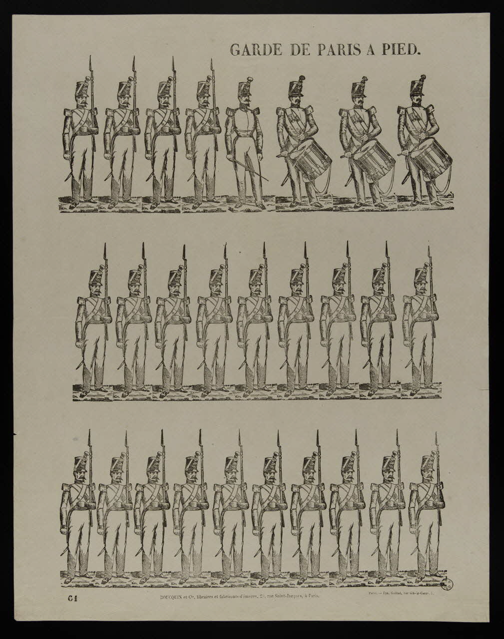 estampe GARDE DE PARIS A PIED. 1953.86.1816 Photo
