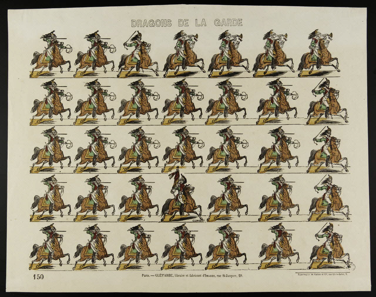 Gaittet et Cie ; Charles-Eugène Glémarec à registres (5) DRAGONS DE LA GARDE Paris 1858-1860 1953.86.1818 Photo