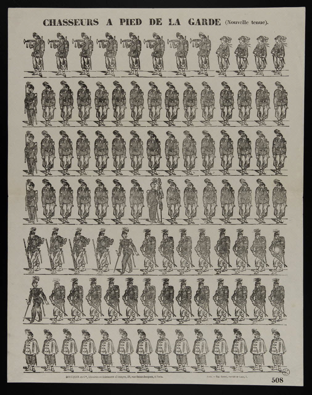 estampe CHASSEURS A PIED DE LA GARDE (Nouvelle tenue). 1953.86.1819 Photo