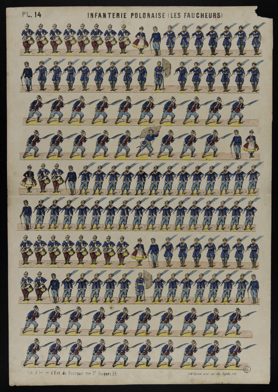estampe INFANTERIE POLONAISE (LES FAUCHEURS) 1953.86.1820 Photo