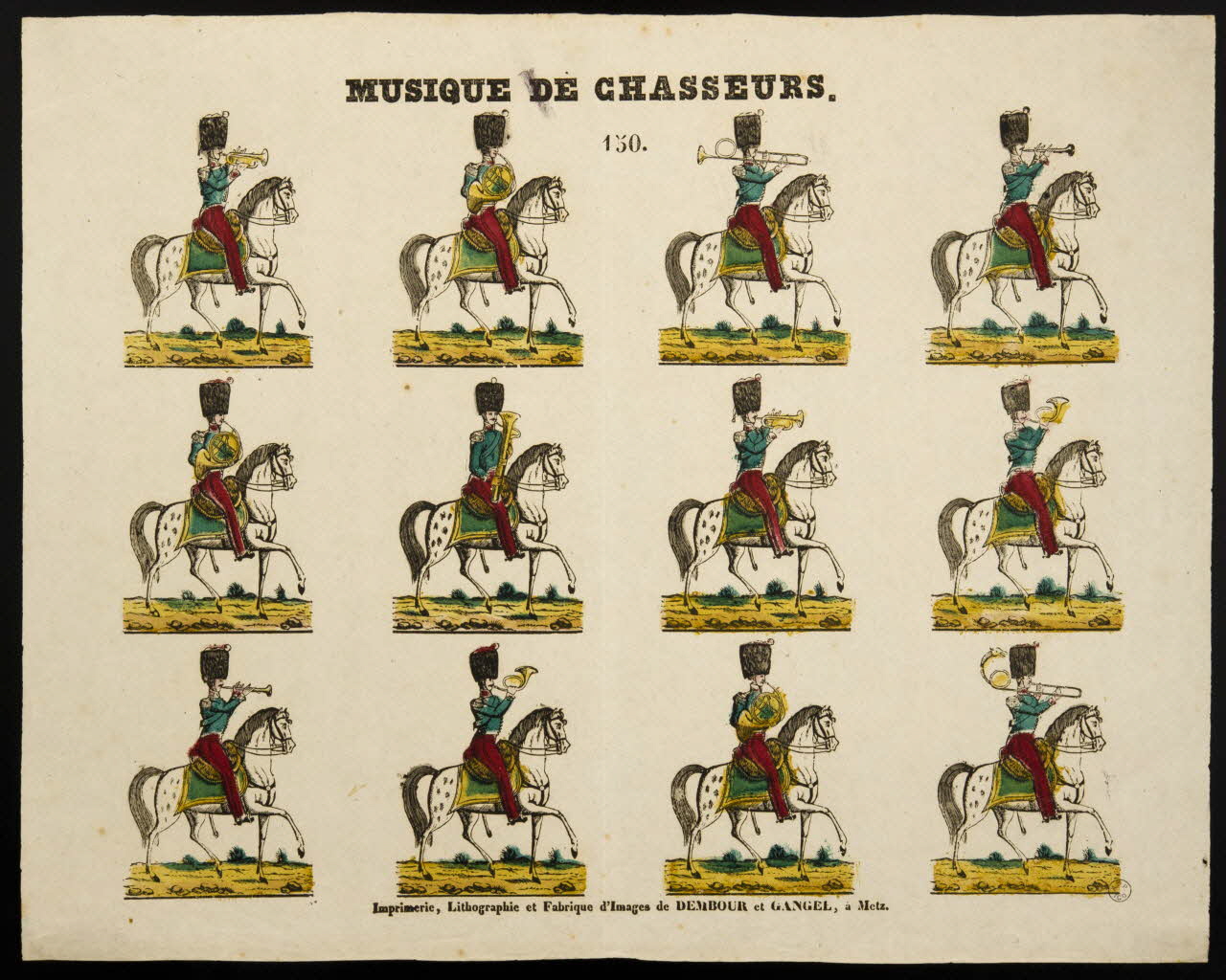 Dembour et Gangel estampe MUSIQUE DE CHASSEURS. Metz 1840-1852 1953.86.1866 Photo