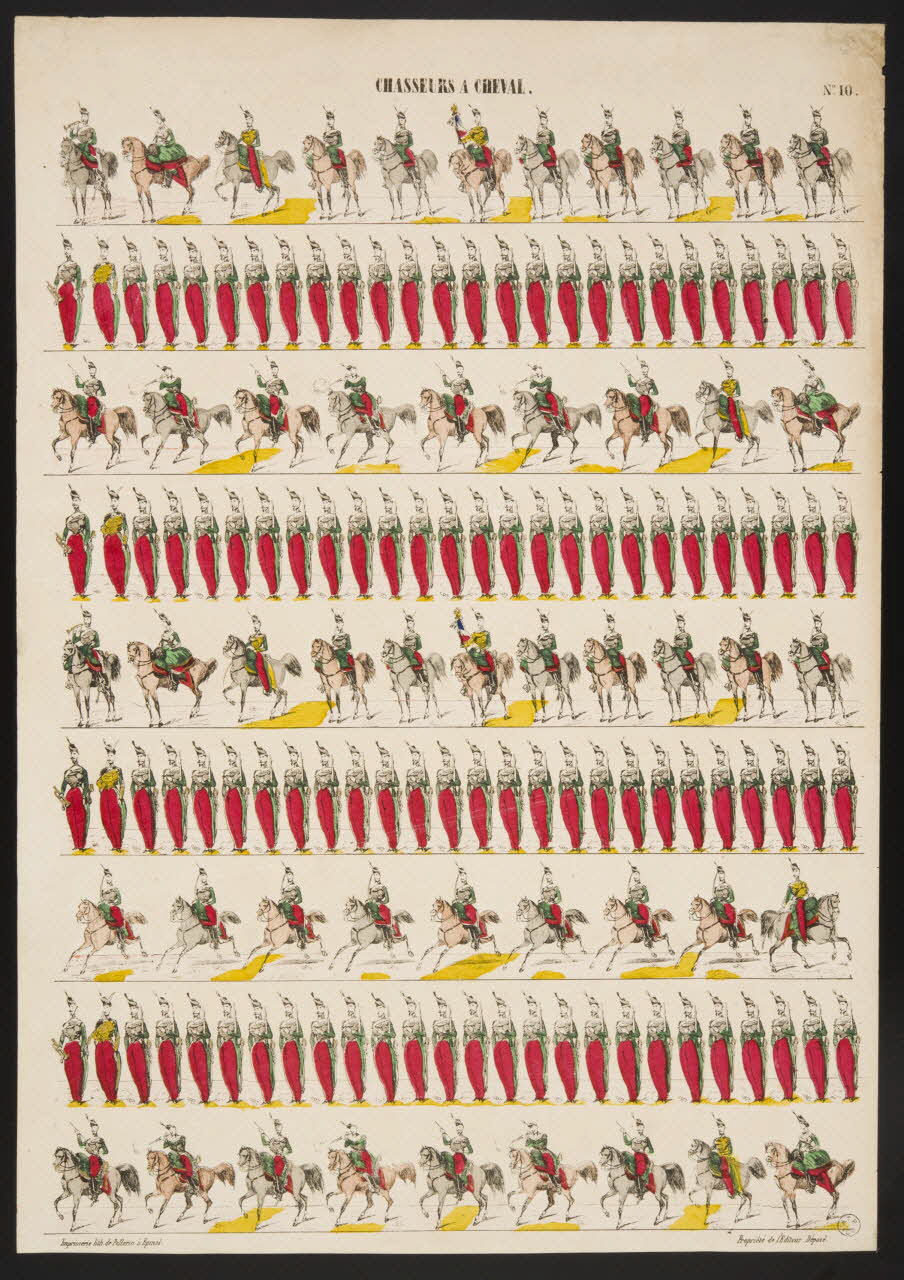 estampe CHASSEURS A CHEVAL. 1953.86.1876 Photo