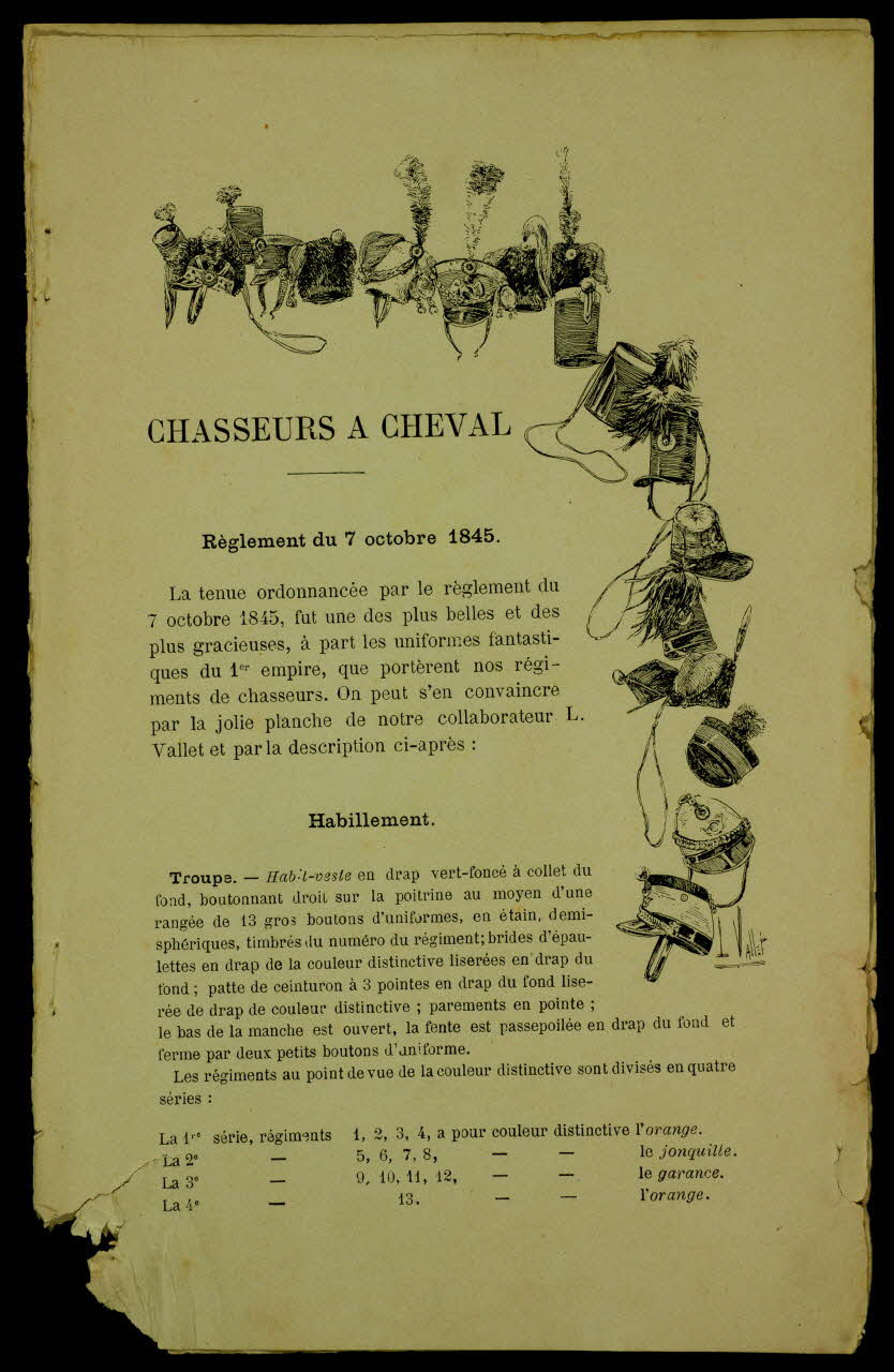estampe CHASSEURS A CHEVAL 1953.86.1881 Photo