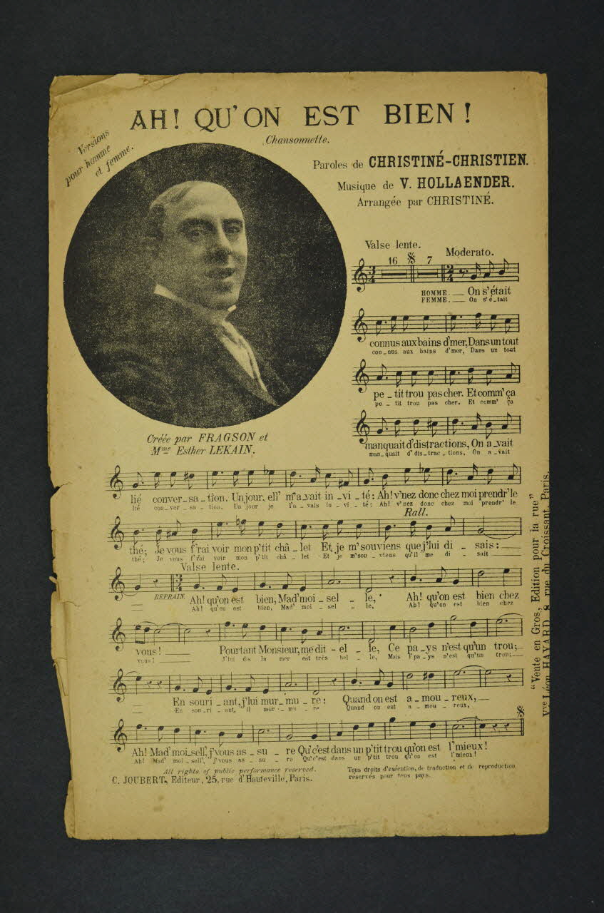 partition de musique petit format 1970.139.77 Photo Mucem