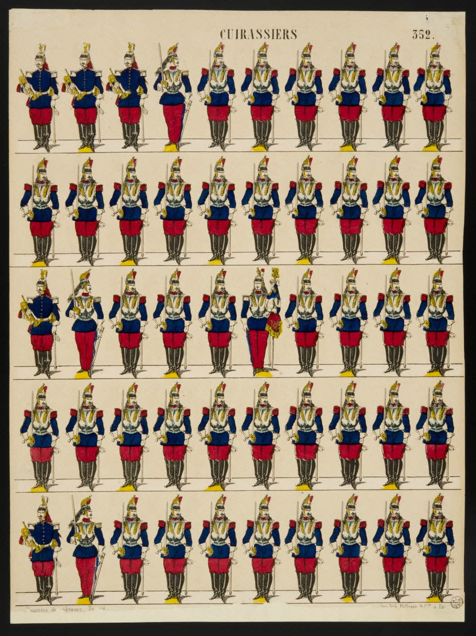 estampe CUIRASSIERS 1953.86.1895 Photo