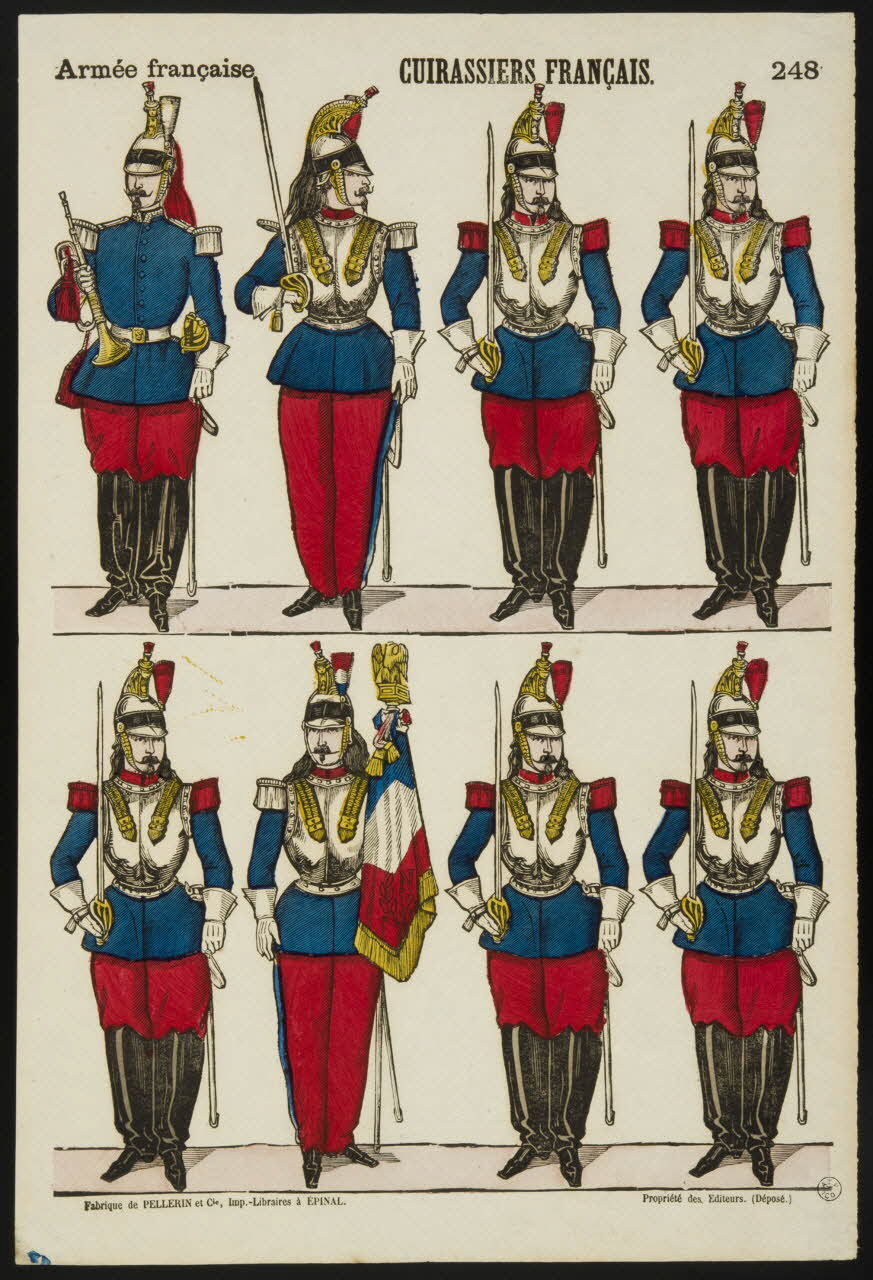 estampe Armée française CUIRASSIERS FRANCAIS. 1953.86.1909 Photo