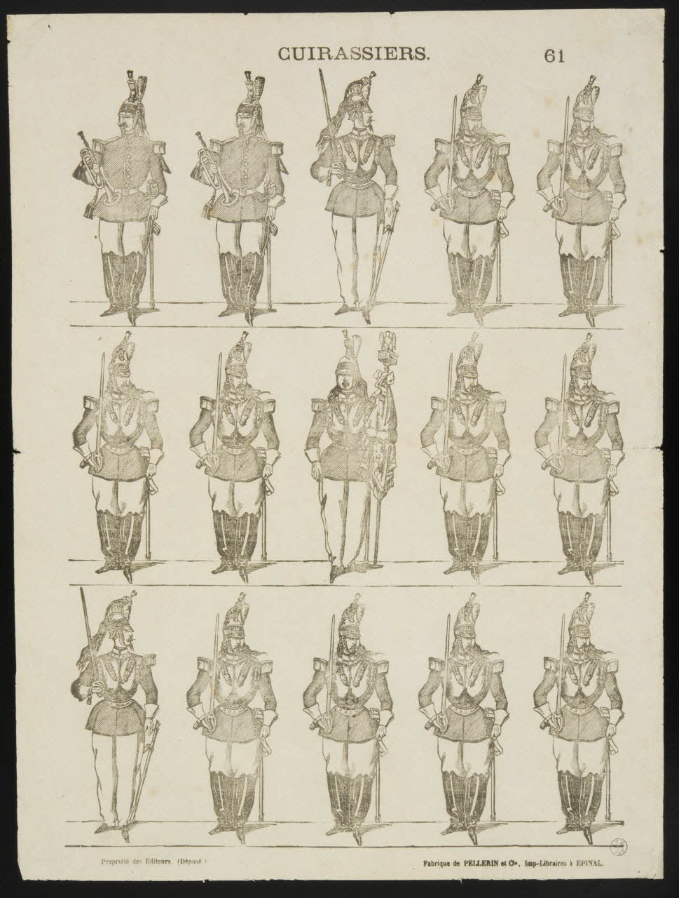 estampe CUIRASSIERS. 1953.86.1914 Photo