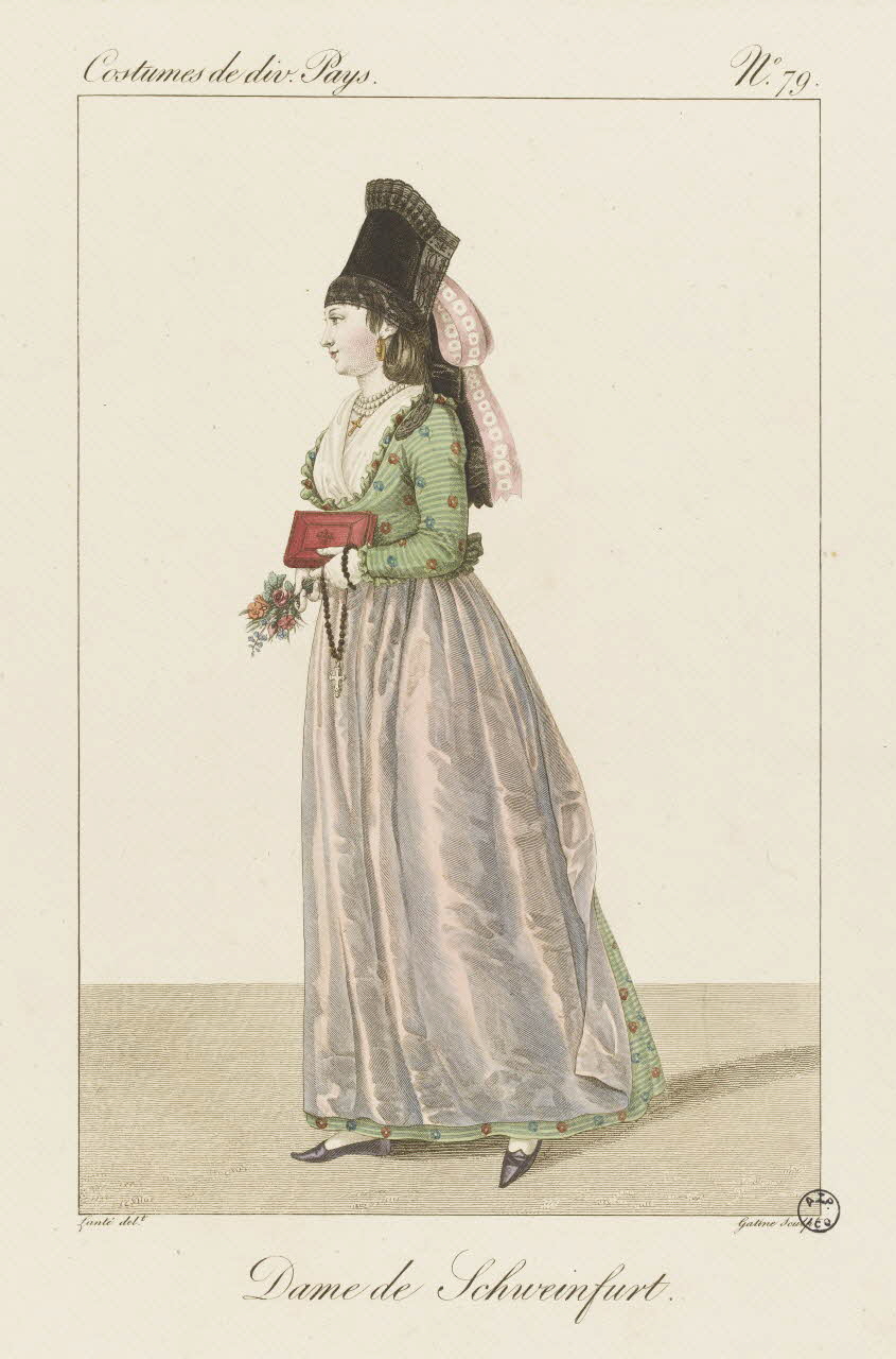 Louis-Marie Lanté ; Georges-Jacques Gatine estampe Dame de Schweinfurt. 1827 2005.14.79 Photo RMN-Grand Palais (Mucem)