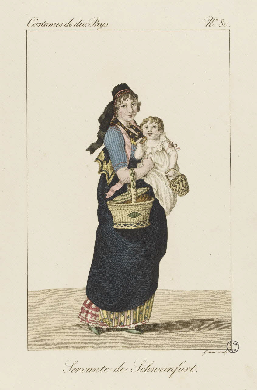 Louis-Marie Lanté ; Georges-Jacques Gatine estampe Servante de Schweinfurt. 1827 2005.14.80 Photo RMN-Grand Palais (Mucem)